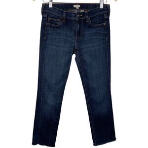 J Crew Factory Womens Size 25 Classic Matchstick Stretch Raw Hem Jeans
